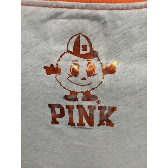 VICTORIAS SECRET PINK COLLEGIATE SYRACUSE "GO'CUSE" ORANGE VNECK 3/4 SLEEVE NWOT - Picture 5 of 5
